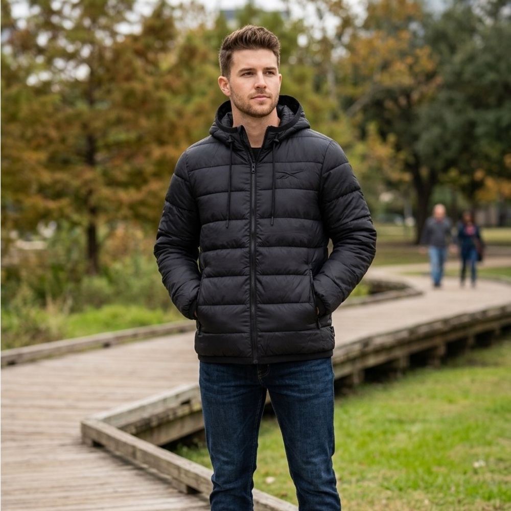 Reebok Comfort Stretch Quilted Insulated Puffer Jacket - OMRB1554 - MEDIUM